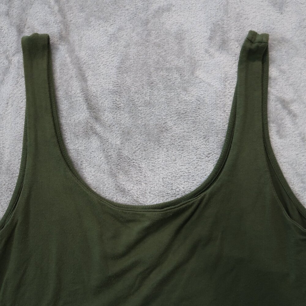 Pacsun Basics Tank Top Womens Cropped Spaghetti Strap Sleeveless Shirt Green L - Picture 7 of 14
